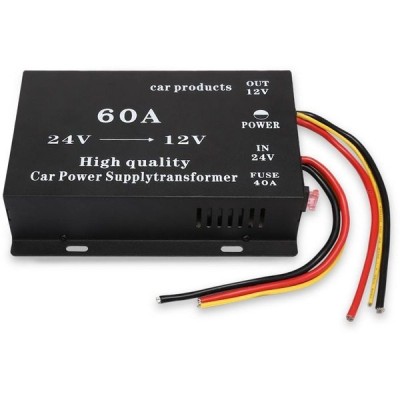 Convertor tensiune transformator auto 24V~12V, putere 60A foto