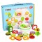 Set Salata Fructe Legume Feliate cu Accesorii din Lemn Copii Kabi 0082 CWT