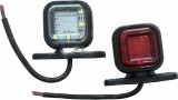 SET 10 X Lampa de gabarit 12 smd rosu cu alb 12v-24v, premium