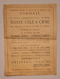 Afiș telefonic București 1958 &ndash; trecerea la 6 cifre &ndash; Direcția P.T.T.R.