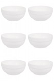 Set boluri, 6 piese, 1.2 l, Portelan, Alb