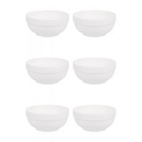 Set boluri, 6 piese, 1.2 l, Portelan, Alb