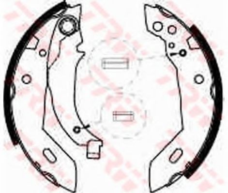 Set saboti frana PEUGEOT 306 Hatchback (7A, 7C, N3, N5) (1993 - 2003) TRW GS6228