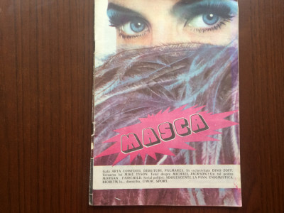 revista masca aprilie 1989 arta film teatru divertisment rebus muzica sport umor foto