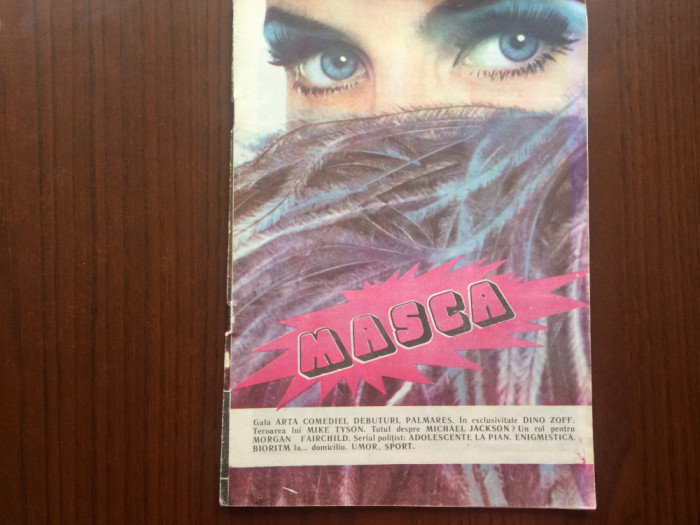 revista masca aprilie 1989 arta film teatru divertisment rebus muzica sport umor