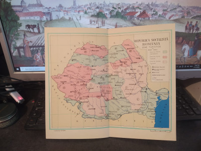 Zone turistice, Republica Socialistă Rom&amp;acirc;nia, Mihai Iancu, hartă c. 1970, 109 foto