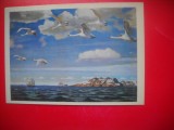 HOPCT 23338 PASARI IN ZBOR- A A RILOV 1870-1939 --MUZEE RUSIA - CP PICTURA --NECIRCULATA
