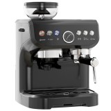 HOMCOM Espressor 15 bari 1600 W cu r&acirc;şniţă &icirc;n 15 trepte şi duză de abur pentru cappuccino şi latte, negru | Aosom Romania