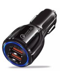 Incarcator auto 12-24V Fast Charge cu port USB si QC3.0 - BK348