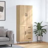 vidaXL Dulap &icirc;nalt, stejar sonoma, 69,5x34x180 cm, lemn compozit