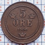 Cumpara ieftin 1068 Suedia 5 ore 1906 Oscar II (1872-1907) km 770, Europa