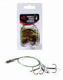 Montura Filfishing Treble Hook Leader, Nr 2, 12kg, 30cm, 3 Buc/Plic