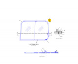 Geam lateral dreapta miniexcavator Caterpillar 302.5C 289-6019