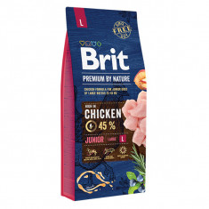 Brit Premium By Nature, Junior Large Breed, L, Pui, hrană uscată câini junior, 15kg