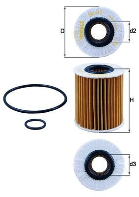 MAHLE OX 413D1 Filtru ulei foto