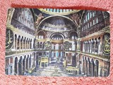 Carte postala, Constantinopole, interior de Ste Sophie, Galerie, inceput de secol XX