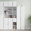 Gossi dulap depozitare slim alb 30x42,5x225 cm lemn prelucrat