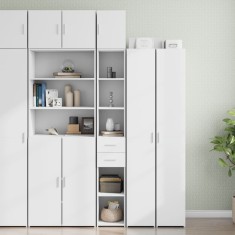 vidaXL Dulap depozitare slim alb 30x42,5x225 cm lemn prelucrat 3281266