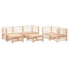 Set mobilier de gradina, 7 piese, lemn masiv de pin