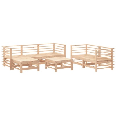 Set mobilier de gradina, 7 piese, lemn masiv de pin foto