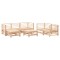 Set mobilier de gradina, 7 piese, lemn masiv de pin