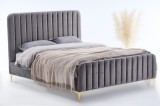 Pat Melinda 160x200 Tapitat Catifea Gri Somiera Inclusa (cod ML2202A-04)