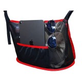 Organizator pentru scaune auto, nailon/poliester, negru/rosu, 40 x 26 cm