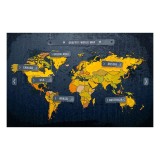 Harta de perete graffiti moderna, 50x70 cm, PVC rezistent la apa, fara sipci, set decorativ
