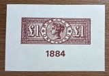 Marea Britanie &ndash; Carton Filatelic Comemorativ &bdquo;One Pound Stamp&rdquo; 1884
