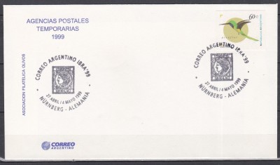 Argentina 1999 - Expoziția Internațională de Timbre &amp;bdquo;IBRA &amp;#039;99&amp;rdquo; - N&amp;uuml;rnberg, FDC foto