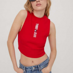 Tommy Jeans top femei, culoarea roșu DW0DW17530