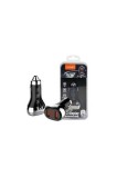 &Icirc;ncărcător auto LDNIO C2, 2x USB, QC3.0, 36W, cu afișaj LED și monitorizare baterie