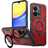 Husa military armour cu inel metalic, ALC MOBILE, compatibila cu Xiaomi Redmi 15C, Rosu