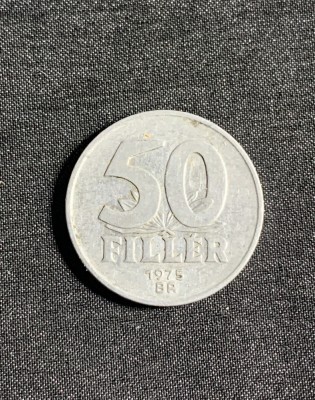 Moneda 50 filler 1975 Ungaria foto