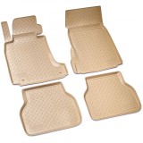 Set de 4 covorase bej cauciuc 3D stil tavita premium pentru BMW Seria 5 E39 Berlina/Touring din 1995-2004