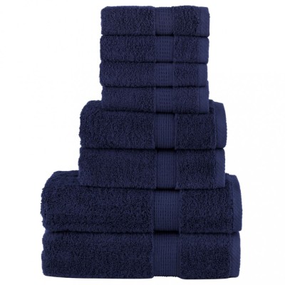 Set de prosoape premium SOLUND, 8 piese, bleumarin, 600 g/m&amp;sup2; foto