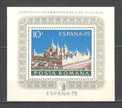 Romania.1975 Expozitia filatelica ESPANA-Bl. XR.760 foto