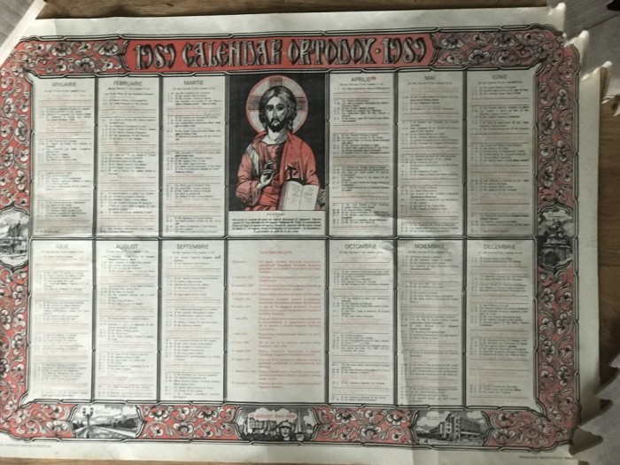 Calendar Crestin Ortodox 1989