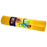 Saci menajeri / gunoi Brilli, pentru colectare selectiva, super rezistenti, galben, 240L, 10 buc