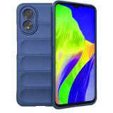 Husa Wave din Silicon compatibila Oppo A38 Anti-Shock, Albastru inchis, Oem