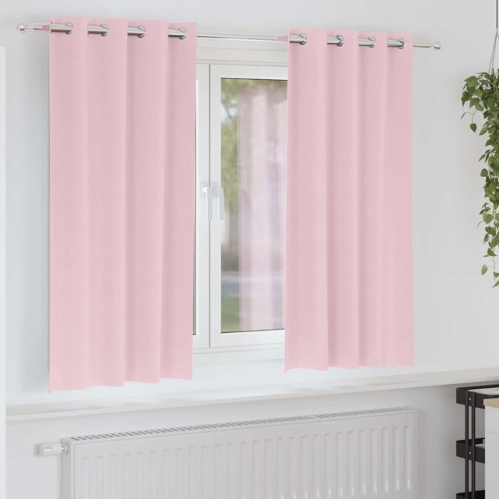 Perdele cu perdele 2 pcs Roz bebeluș Poliester