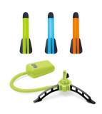 Set Jucarie Lansator de Rachete din Spuma, Foloseste Presiunea Aerului, 3 Rachete, multicolor, Oem