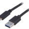 Cablu USB 3.1 USB A la USB C 1m Negru