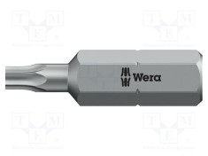 Capăt de șurubelniță WERA Torx T9H 25mm cu protecție, fixare 1/4&quot;