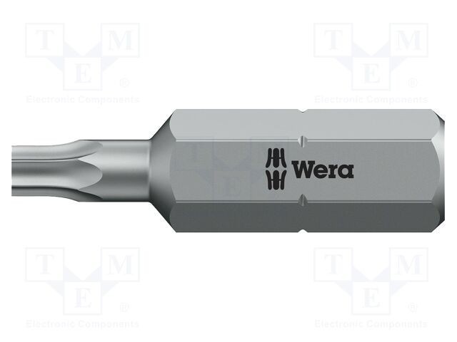 Capăt de șurubelniță WERA Torx T9H 25mm cu protecție, fixare 1/4&quot;