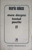 Eseu despre textul poetic vol. 2 - Marin Mincu - Cartea Romaneasca - 1986 - critica literara