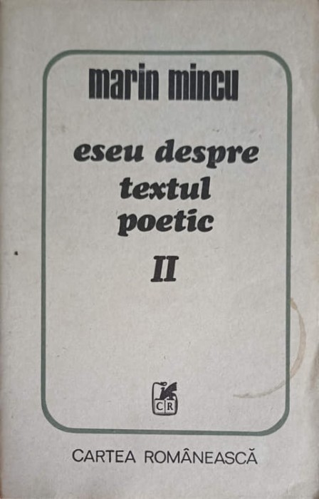 ESEU DESPRE TEXTUL POETIC VOL.2-MARIN MINCU-249756