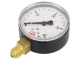 Manometru 0-40bar 63mm pentru Lichide și Gaze Inerte