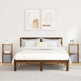 vidaXL Noptieră 2 pcs Lemn vechi 30,5 x 27 x 59,5 cm Lemn compozit 8000625