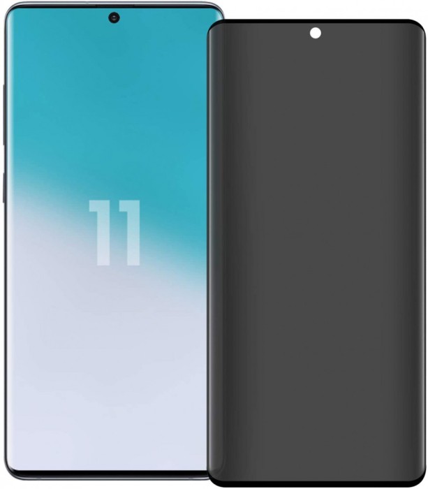 Folie de sticla Samsung Galaxy S20, Privacy Glass, folie securizata duritate 9H